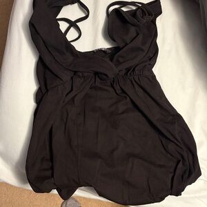 SHEIN Elegant Black V-Neck Romper